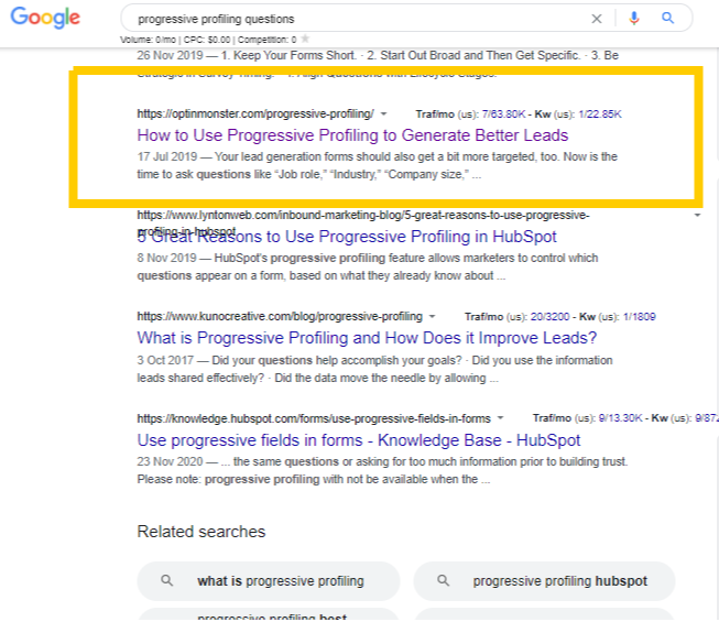 progressive profiling questions - Google Search